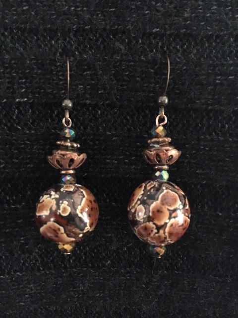 Copper Tie Dyed Earrings
