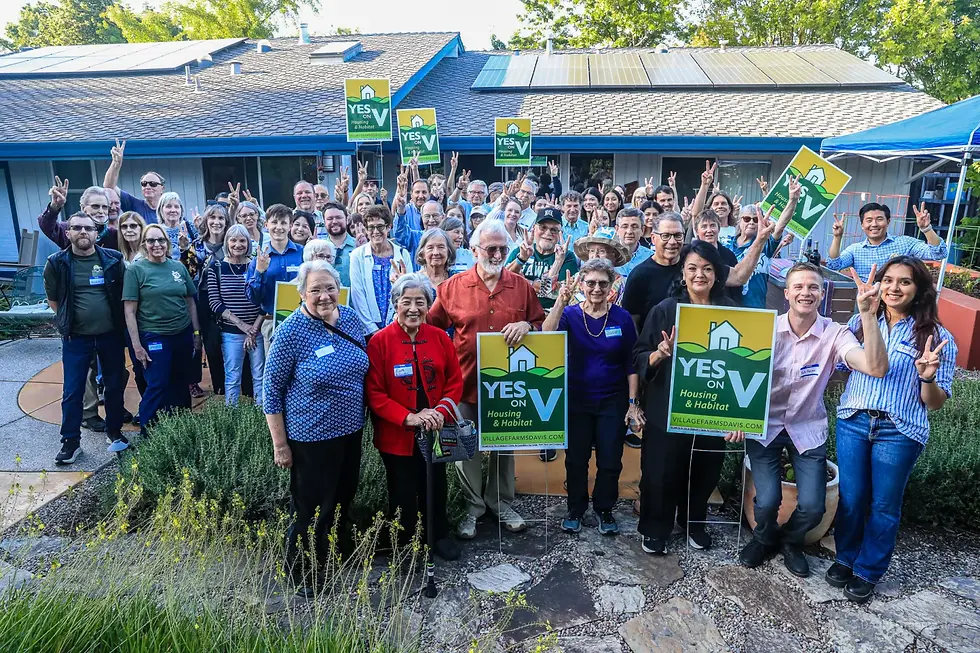 Measure V supporters at the home of Don Saylor – photo by David Greenwald