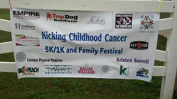Kicking Childhood Cancer Sponsorship Signage