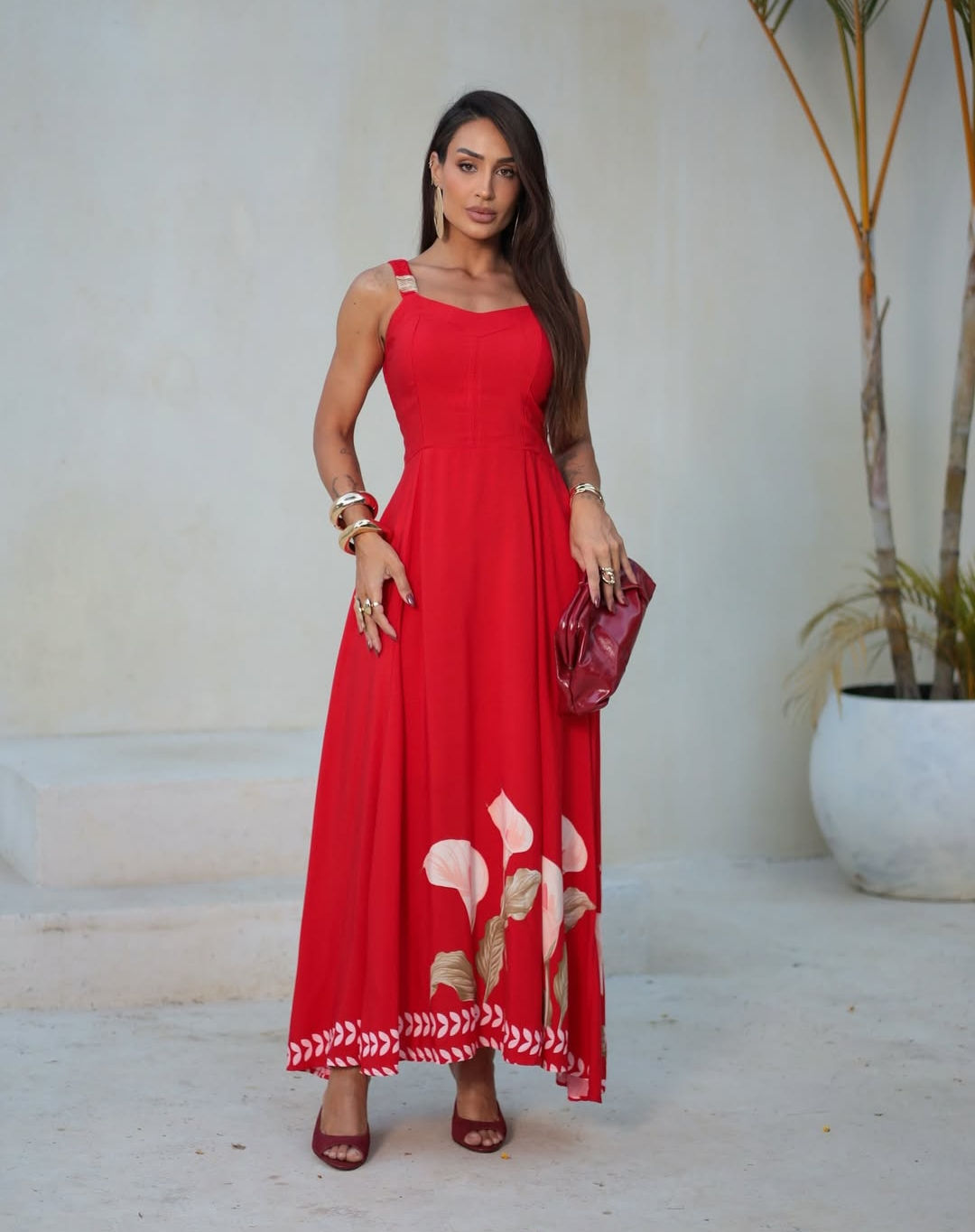 VESTIDO ADRIELE/ TECIDO VISCOLINHO 