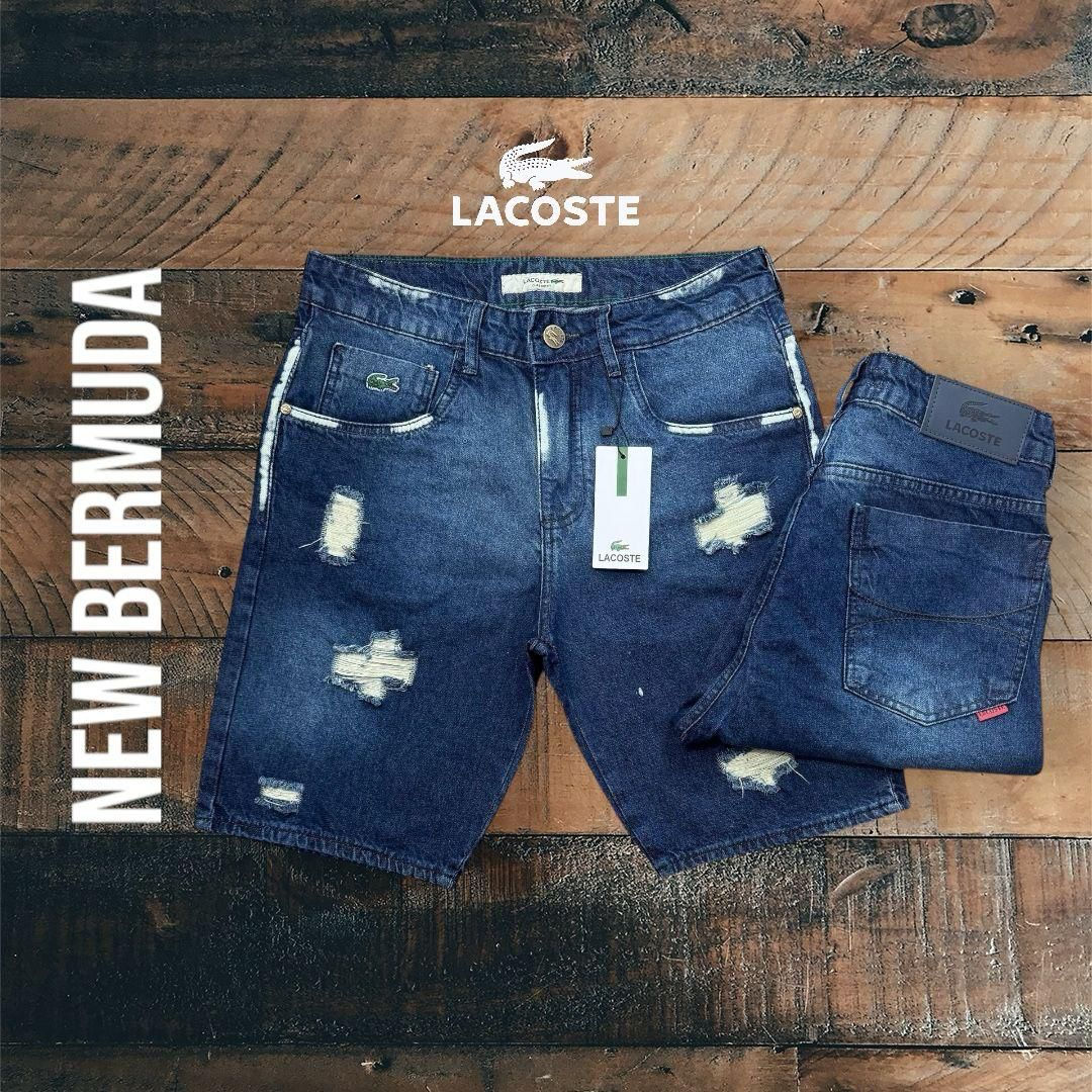 Bermuda Jeans Lacoste Azul