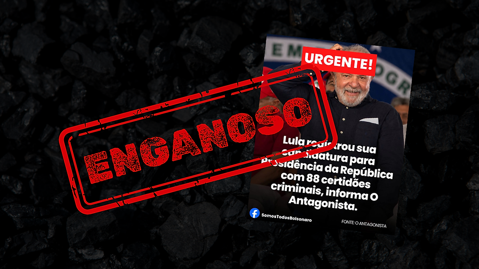 88 certidões criminais de Lula não significam 88 crimes