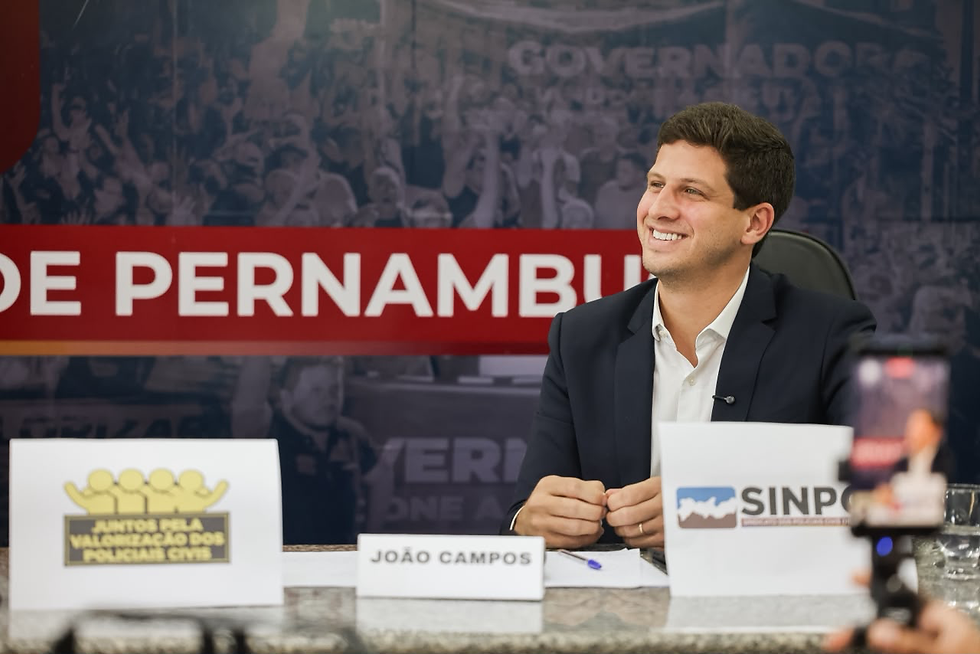 João Campos apresenta propostas para segurança pública durante sabatina do Sinpol-PE no Recife