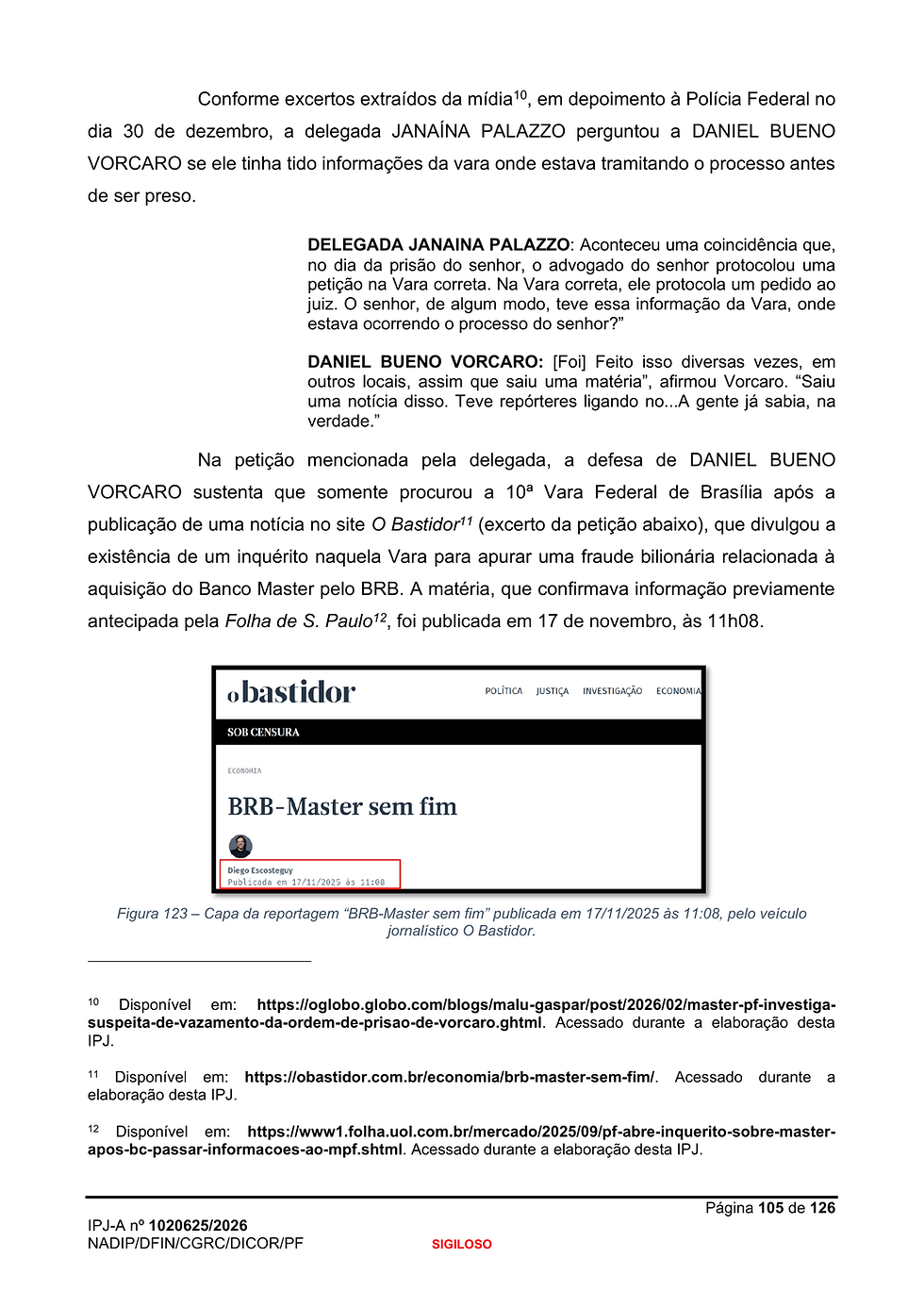 PRINTS DE DOCUMENTOS STF - CASO MASTER
