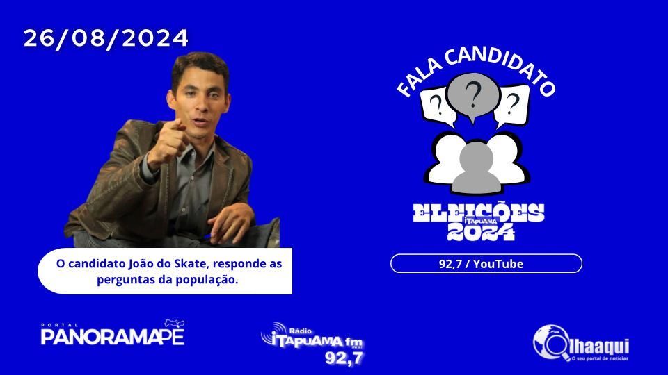 Rádio Itapuama FM entrevista João do Skate: Educação, Segurança e Infraestrutura no centro das discussões