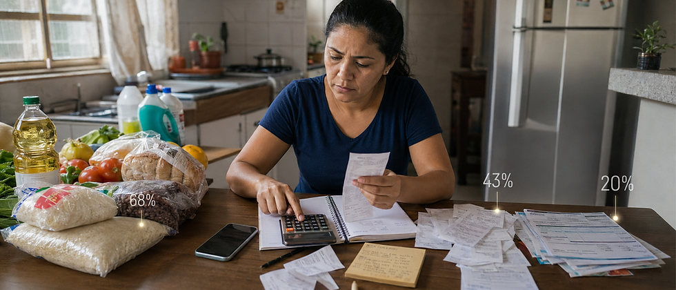 Contas domésticas e compras representam a perda de poder de compra apontada pela pesquisa Quaest