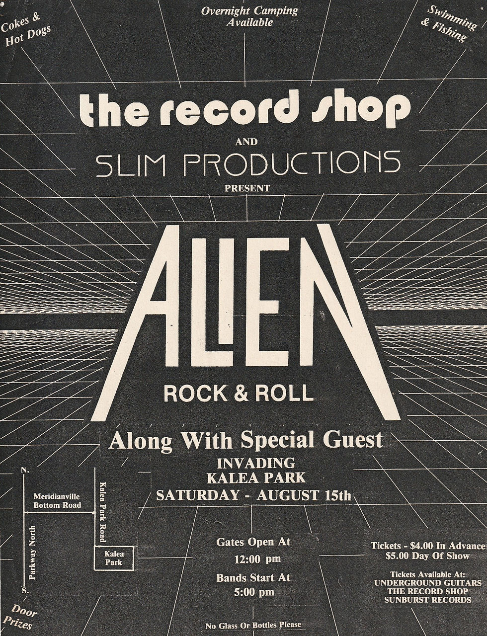 Vintage flyer for a show in Alabama