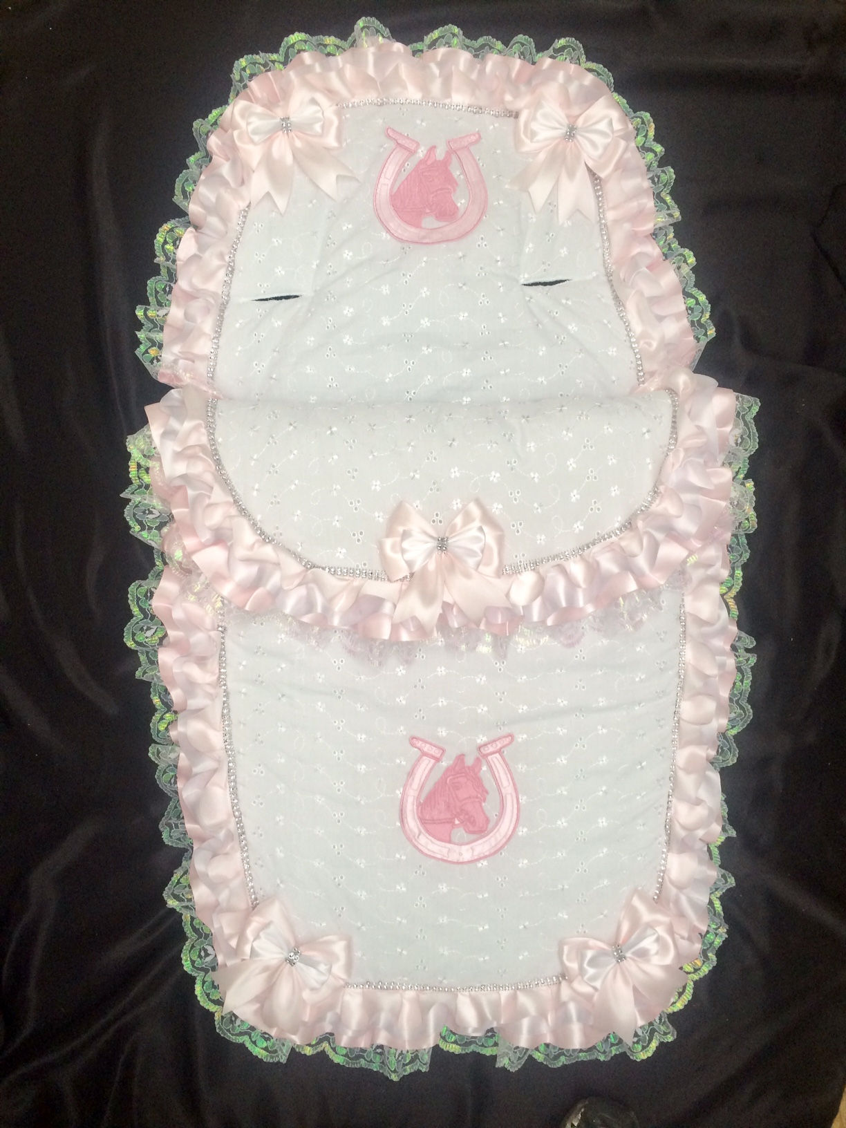 Baby's Extra Frilly Cosytoes with Horse & Horseshoe