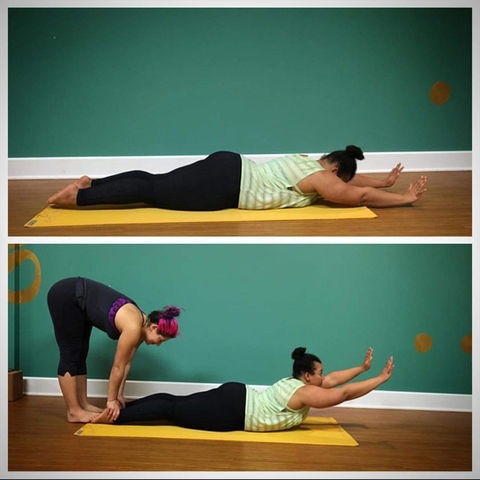 yoga assist backbend locust pose