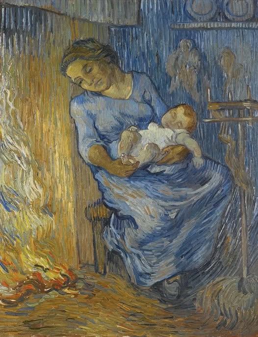 Vincent van Gogh, Woman with Child at Home