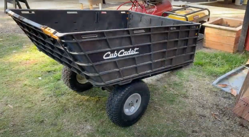 DIY Cub Cadet Trailer Flat Tire Change Out Simple Basic Tutorial [Cub