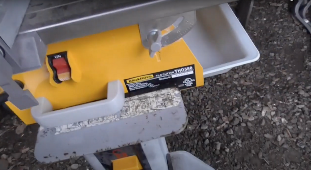DIY How to Use a Wet Tile Saw Workforce Brand Tile Cutter Model THD