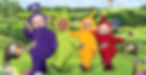 4 fuzzy characters dancing in a meadow
