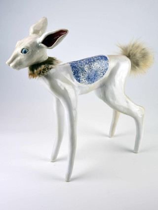 Hybrid, Keramik, Tier, Hase, Hirsch, zerbrechlich, Natur