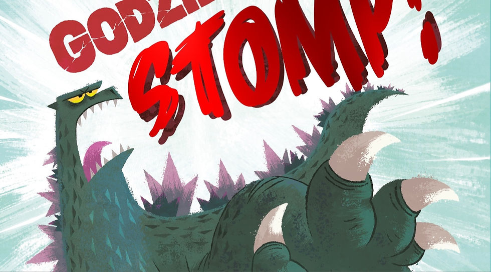 GODZILLA STOMP! picture book crashes fairy tales