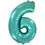 Прев'ю: Фольговані цифри бірюзові 100см