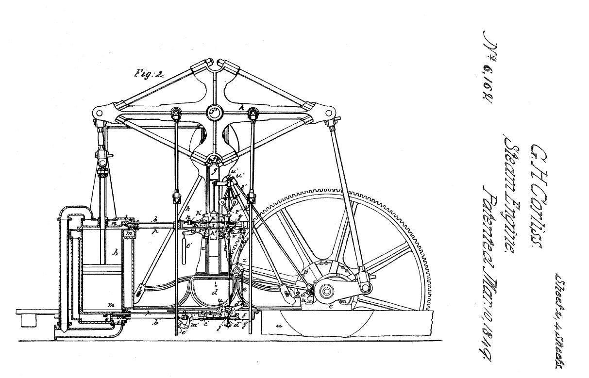 Then, George Henry Corliss patented his steam engine in 1849. The Corliss steam engine featured a valve system that could control the speed at the beginning ...