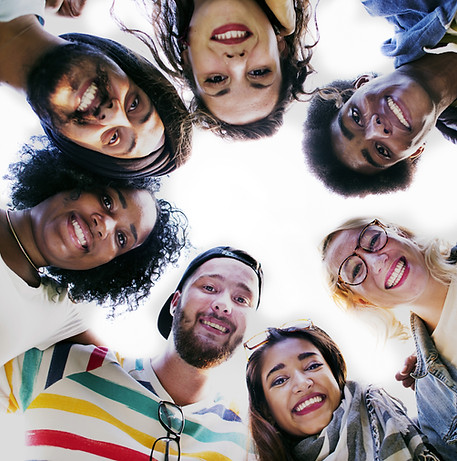 Group Students Smilling