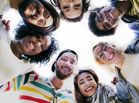 Group Students Smilling