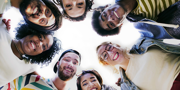Group Students Smilling