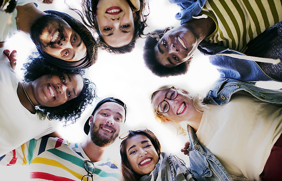 Group Students Smilling