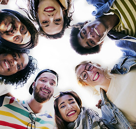 Group Students Smilling
