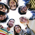 Group Students Smilling