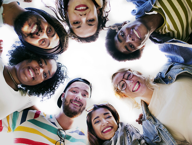 Group Students Smilling