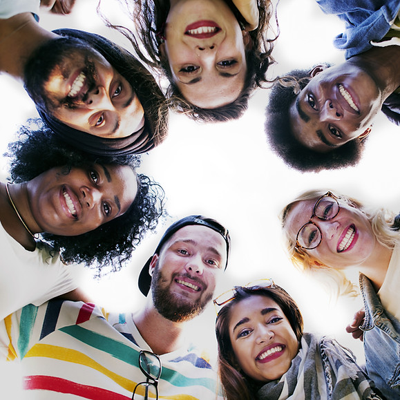 Group Students Smilling