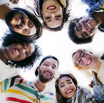 Group Students Smilling