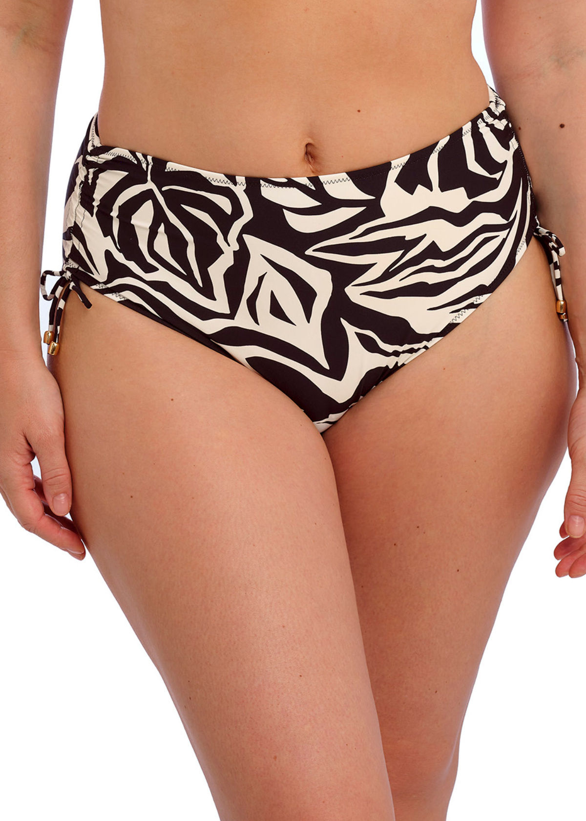 Freya culotte haute de bain Aruba noir et ivoire
