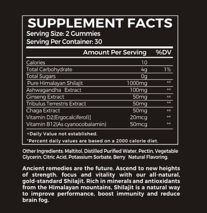 Thumbnail: Shilajit Daily Gummies 60x 1000mg