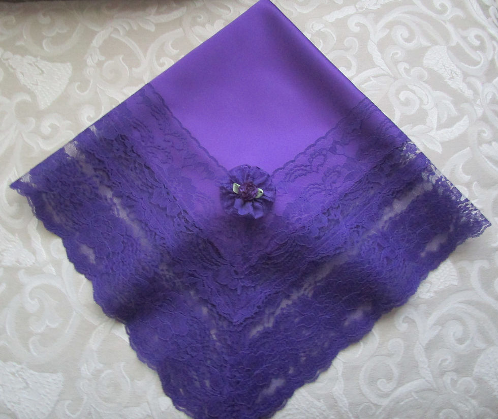 Thumbnail: Purple Satin Lap Scarves