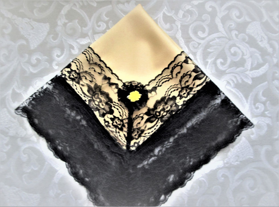 Thumbnail: Yellow Satin Lap Scarves