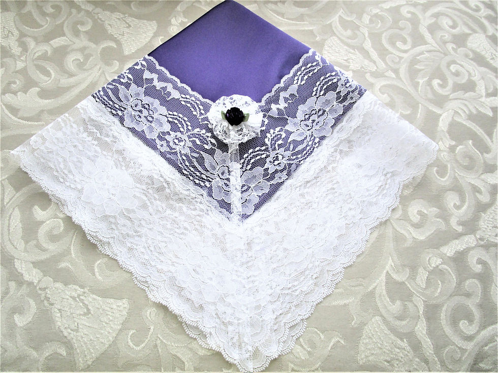 Thumbnail: Purple Satin Lap Scarves