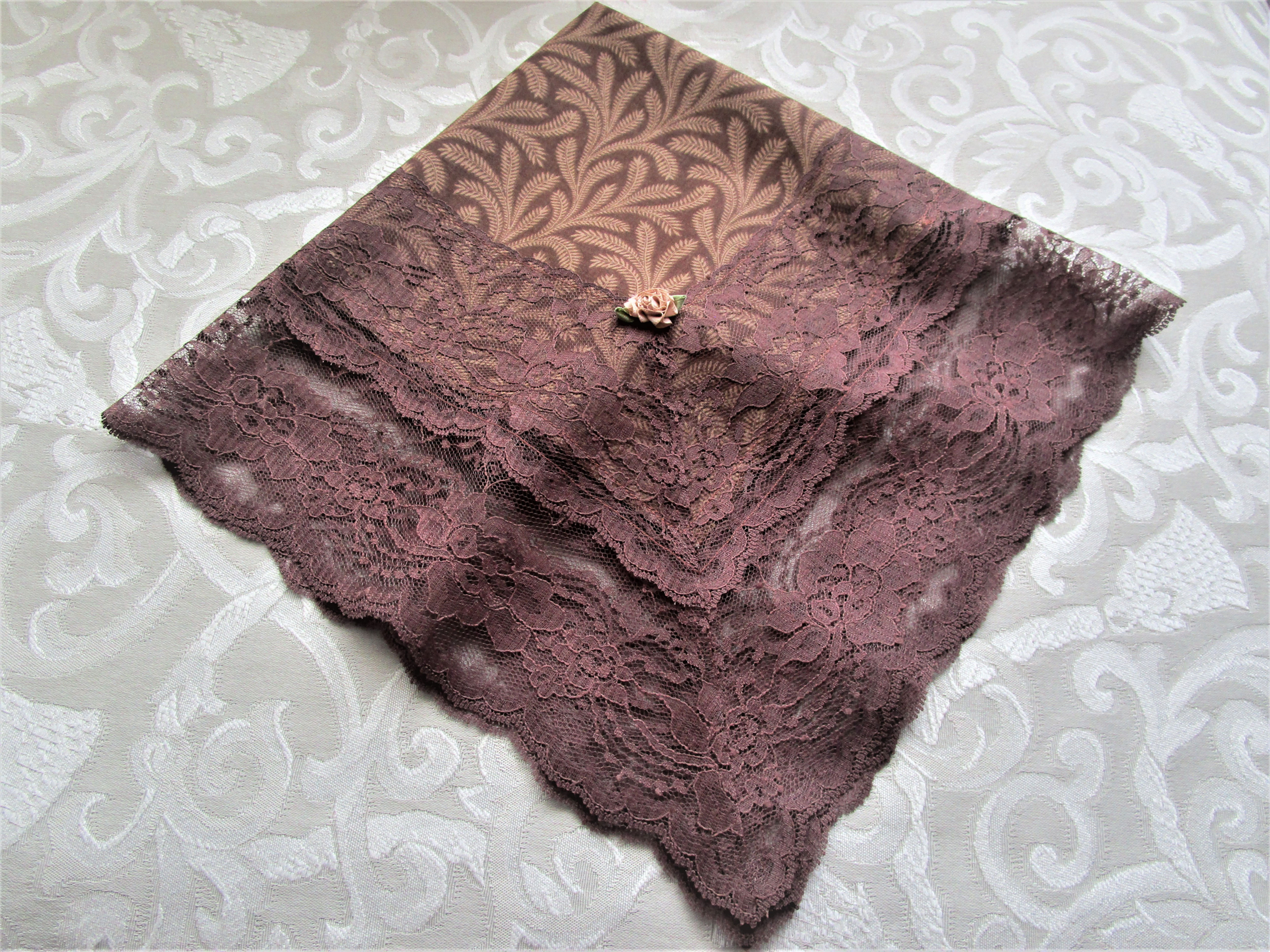 Brown Cotton Church Lap Scarves