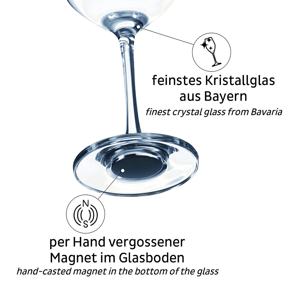 Thumbnail: Magnetic Crystal Glass WINE SET OF 2