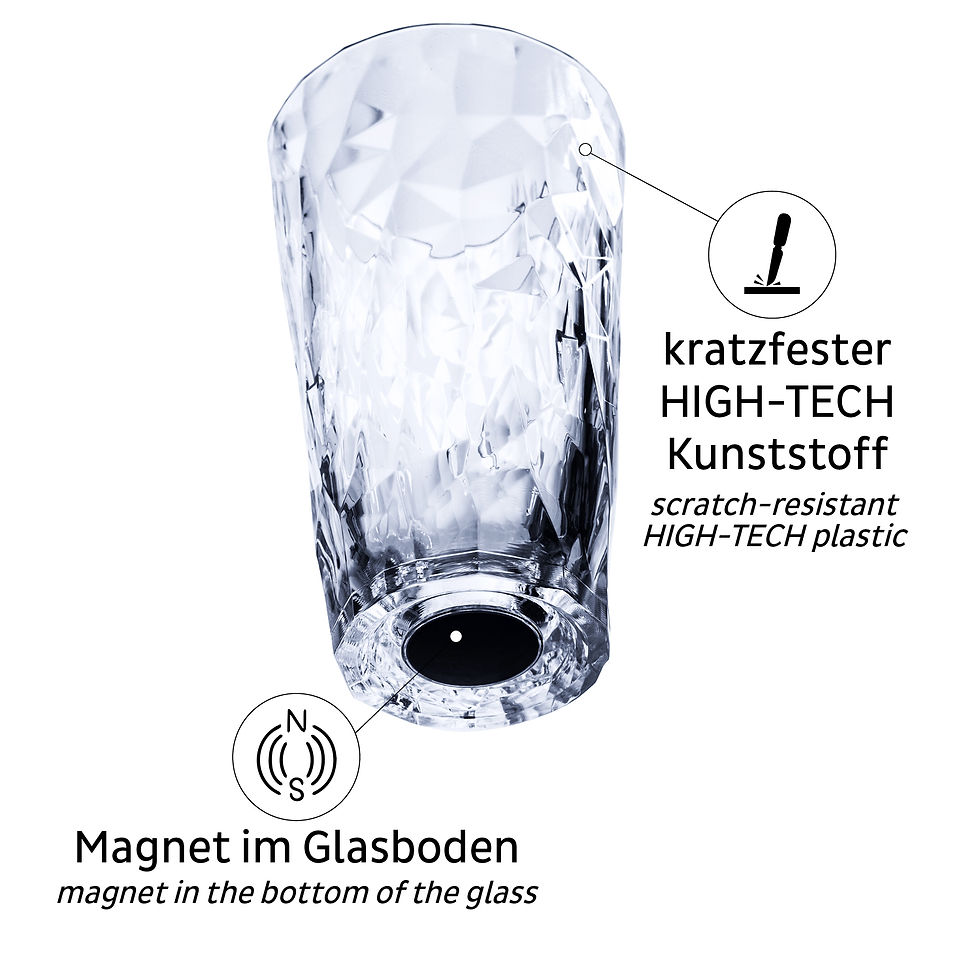 Thumbnail: Magnetic Plastic Glass LONGDRINK 2 x Drinking Cups 0.30 l with Magnet