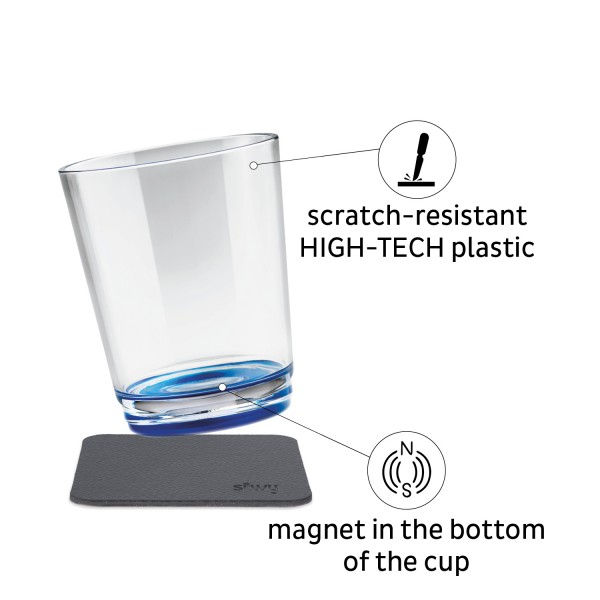 Thumbnail: Magnetic Drinking Cup LUI BLUE 2 drinking cups 0.25 l with magnet + 2 metallic,