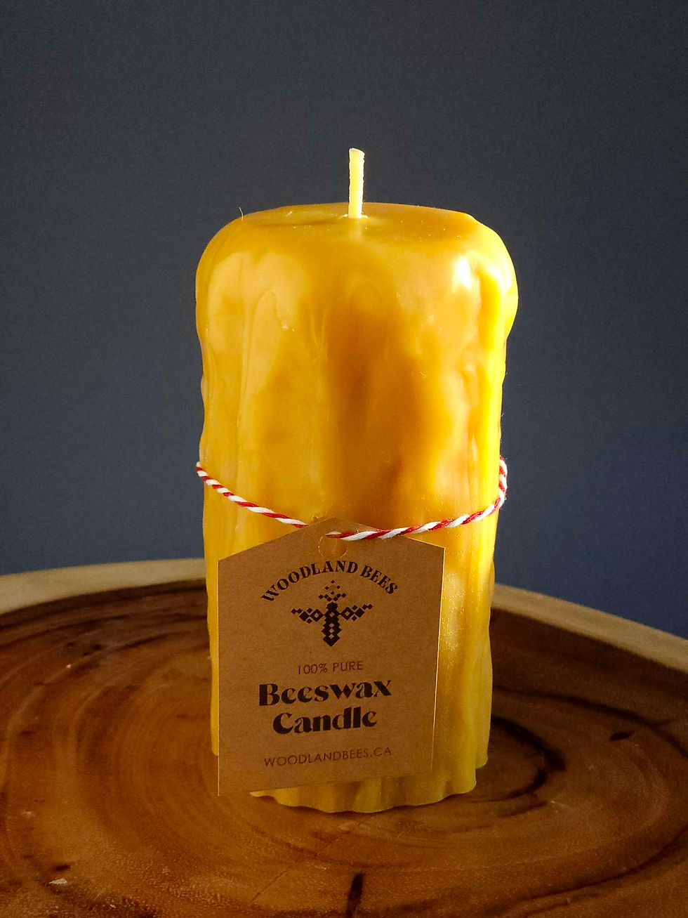 Thumbnail: Rustic Pillar 100% Pure Beeswax Candle