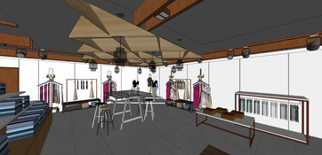 Cube fashion office interior design