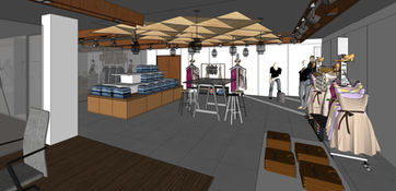 Cube fashion office interior design