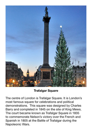 Trafalgar Square - at Dusk at Christmas