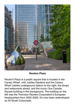 Reuters Plaza - by Canary Wharf Tube Station