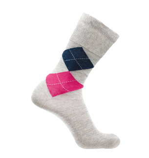 Karosocken Stretch Farbe hellgrau magenta blau