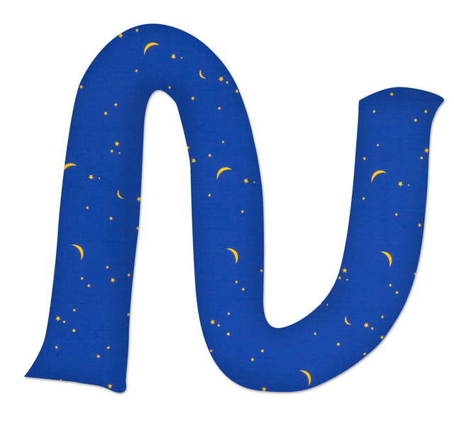 Lagerungsschlange Gr.1 Baumwollbezug Farbe Mond und Sterne