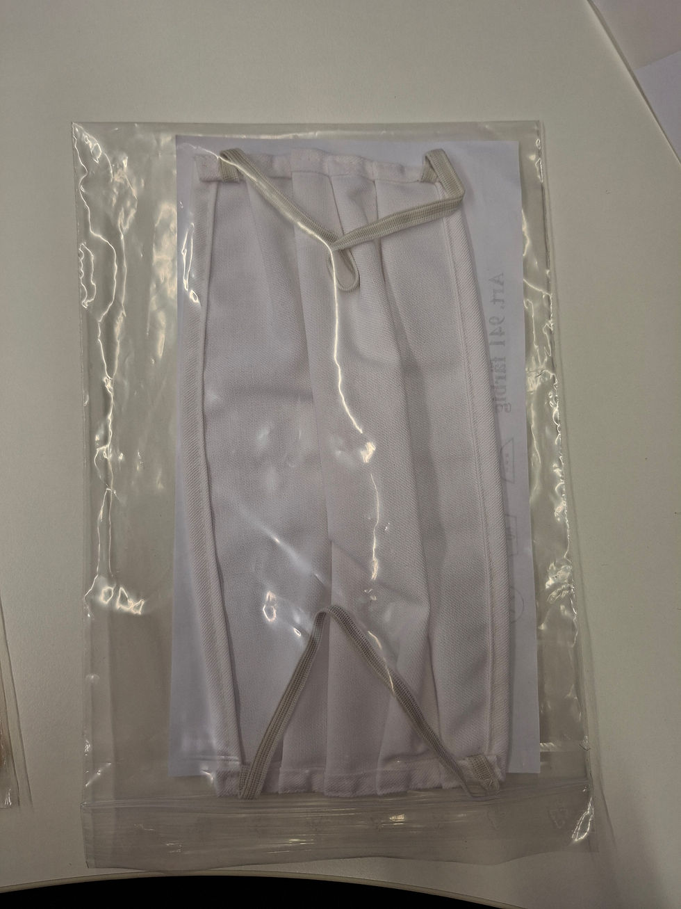 Mundschutz aus Baumwolle Farbe weiß