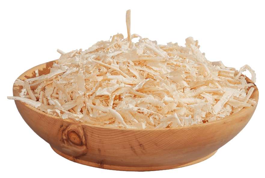 Schale mit Zirbenspähne