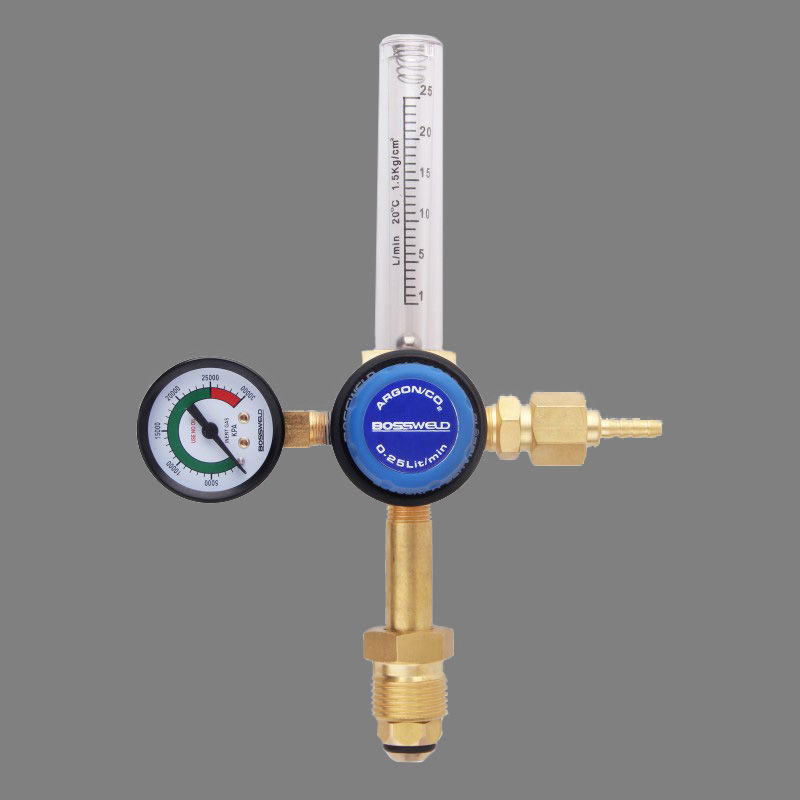 Thumbnail: Bossweld Argon Dual Stage Regulator Side Entry 400209 for tig and mig or arc welding