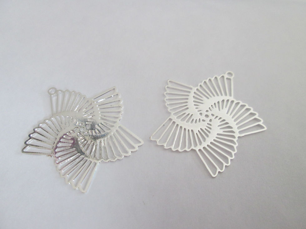 Miniature : 2 estampes spirales - 22  x 23 mm - laiton peint - 12 coloris